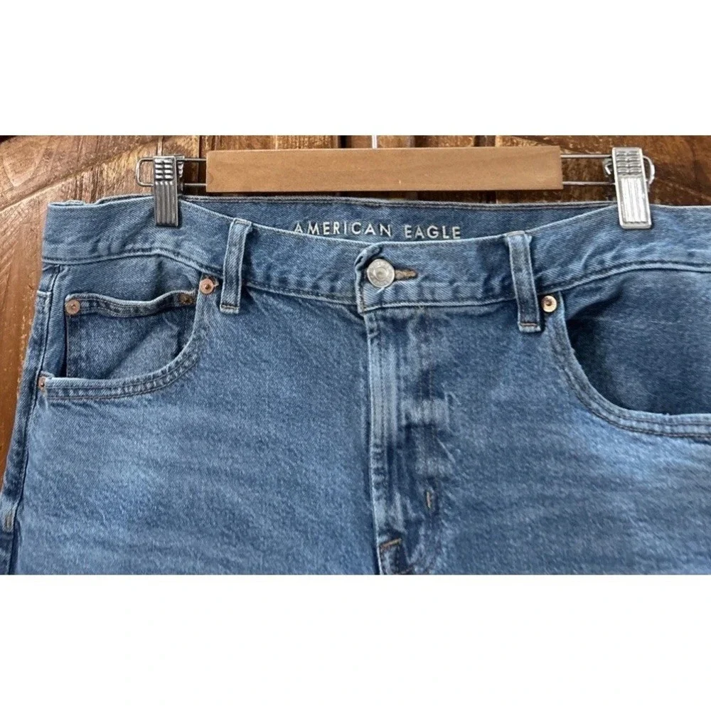 American Eagle‎ Stretch High Rise Straight Jeans Women's 12 Loose Fit NO Pilling
